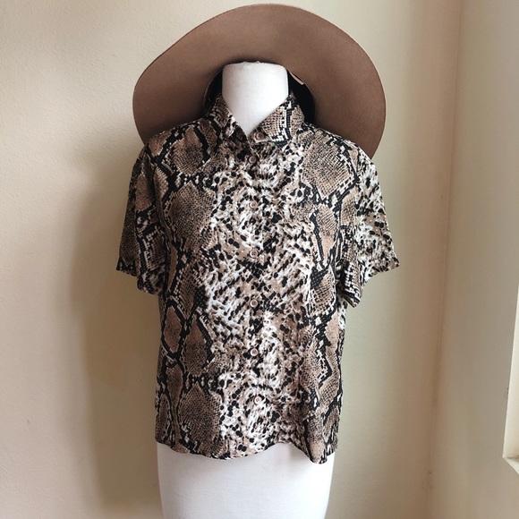 Renamed Python Print Short Sleeve Button Down - Picture 1 of 3